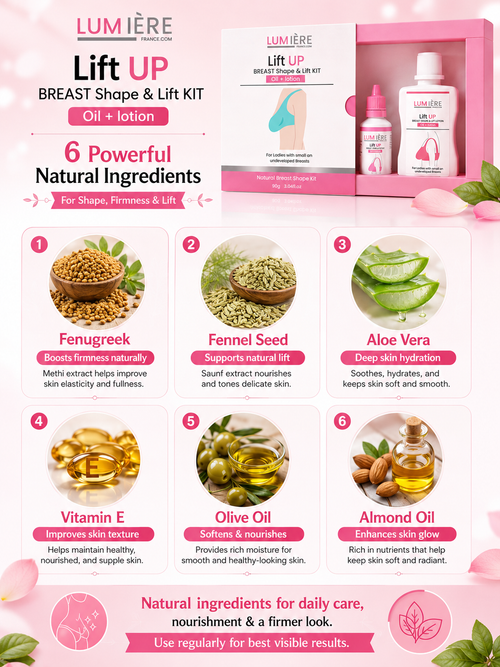Lumière Lift UP Breast Tightening Kit (Oil + Lotion) – Firming & Shape Lift