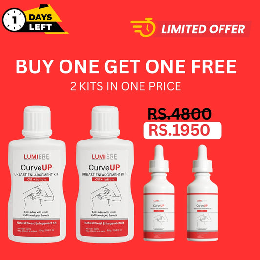 Curve Up Breast Enlargement Kit Oil + Lotion Buy One Get One Free