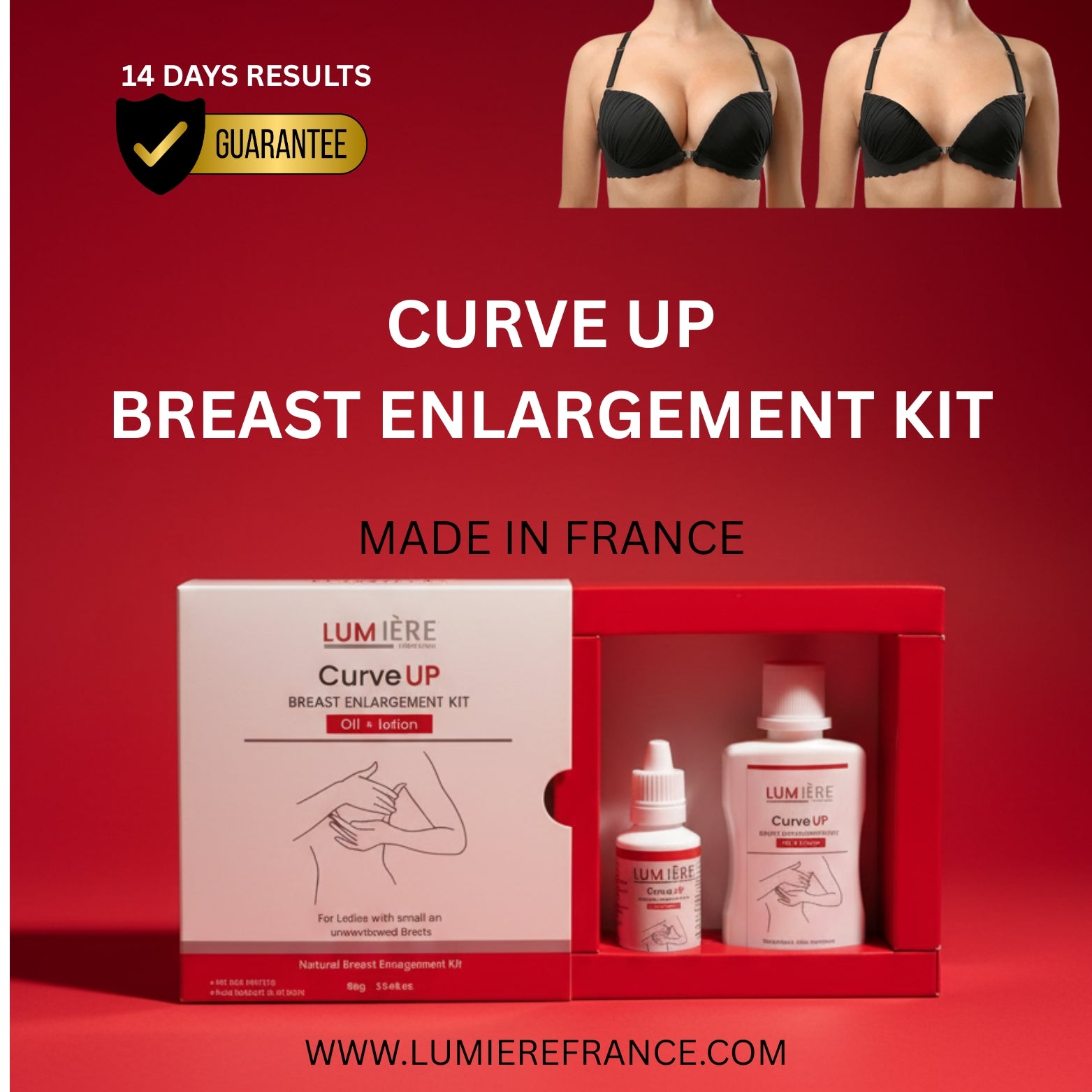 Curve Up Breast Enlargement Kit Oil + Lotion