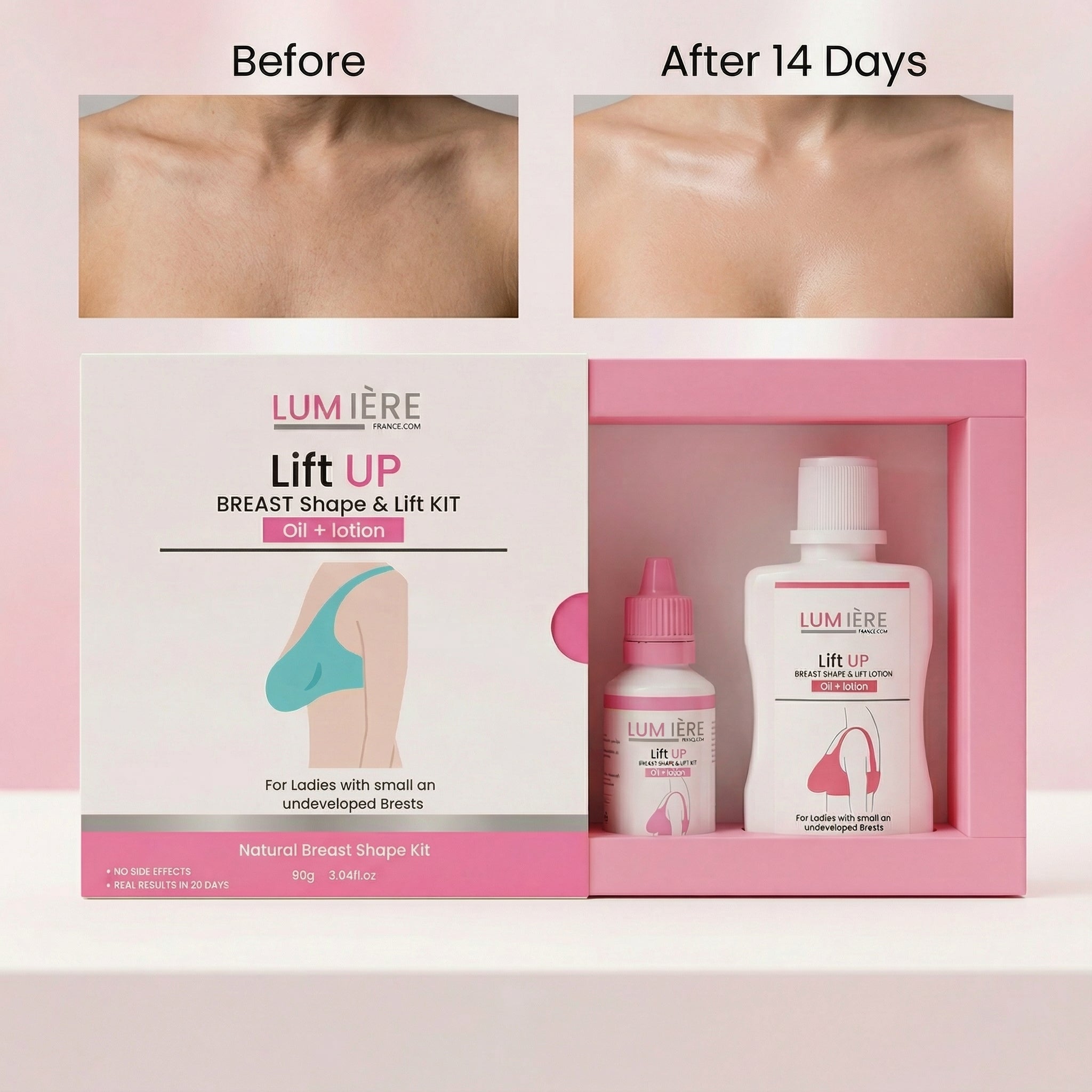Lumière Lift UP Breast Tightening Kit (Oil + Lotion) – Firming & Shape Lift