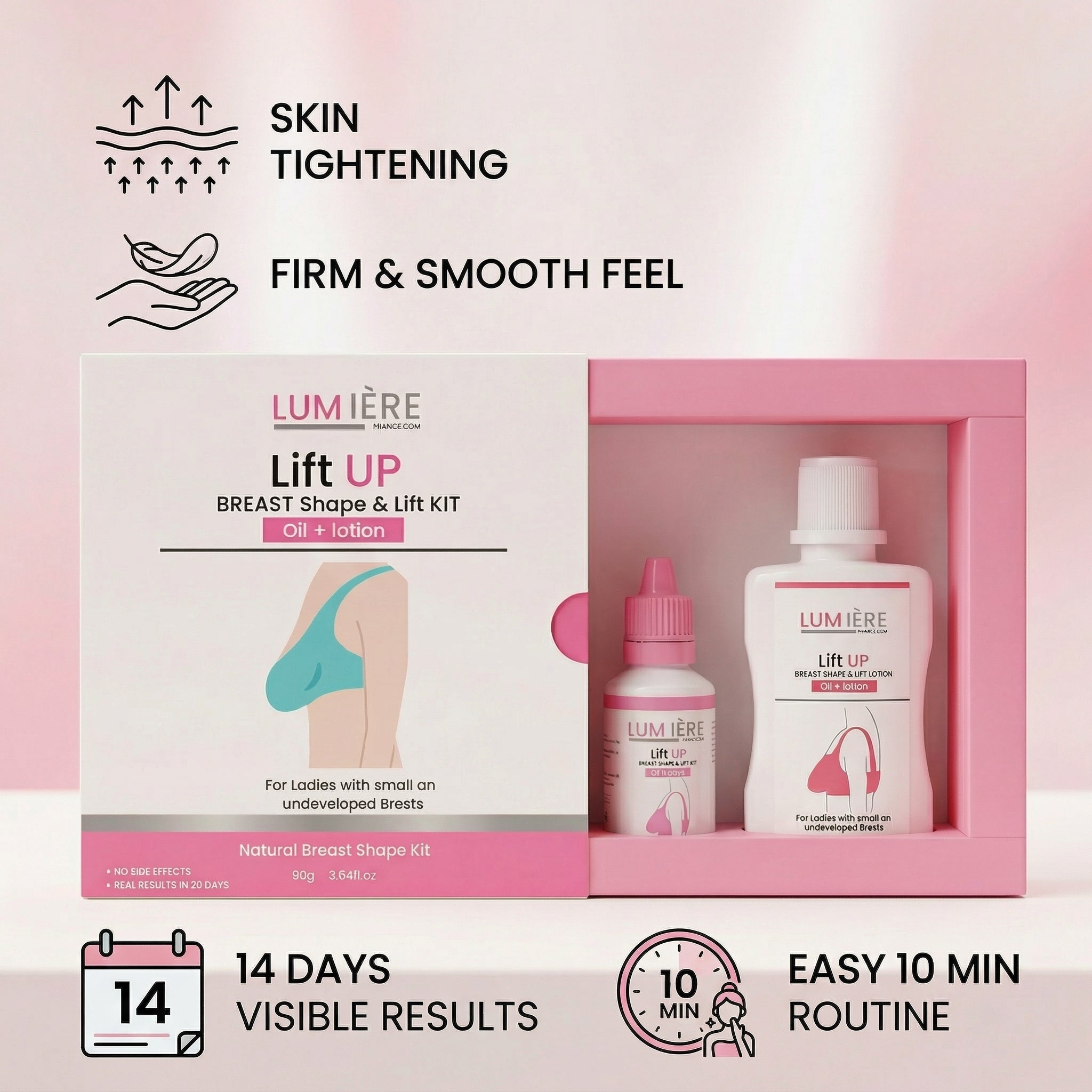 Lumière Lift UP Breast Tightening Kit (Oil + Lotion) – Firming & Shape Lift